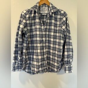 Frank & Eileen Women's Size Small The Eileen Blue Plaid Button Up Flannel Shirt